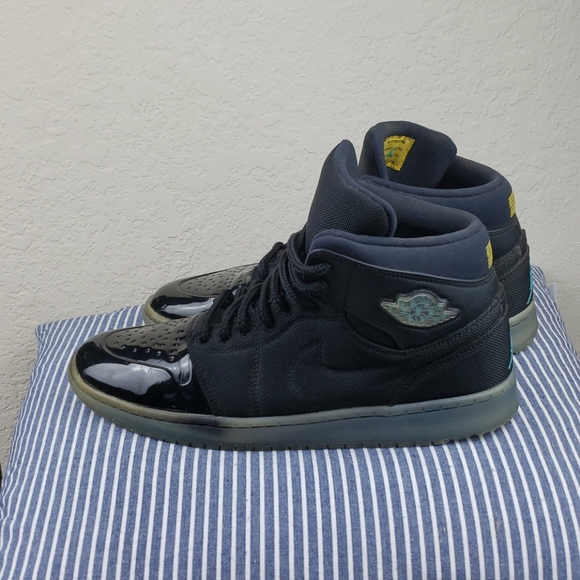 grey patent leather jordans